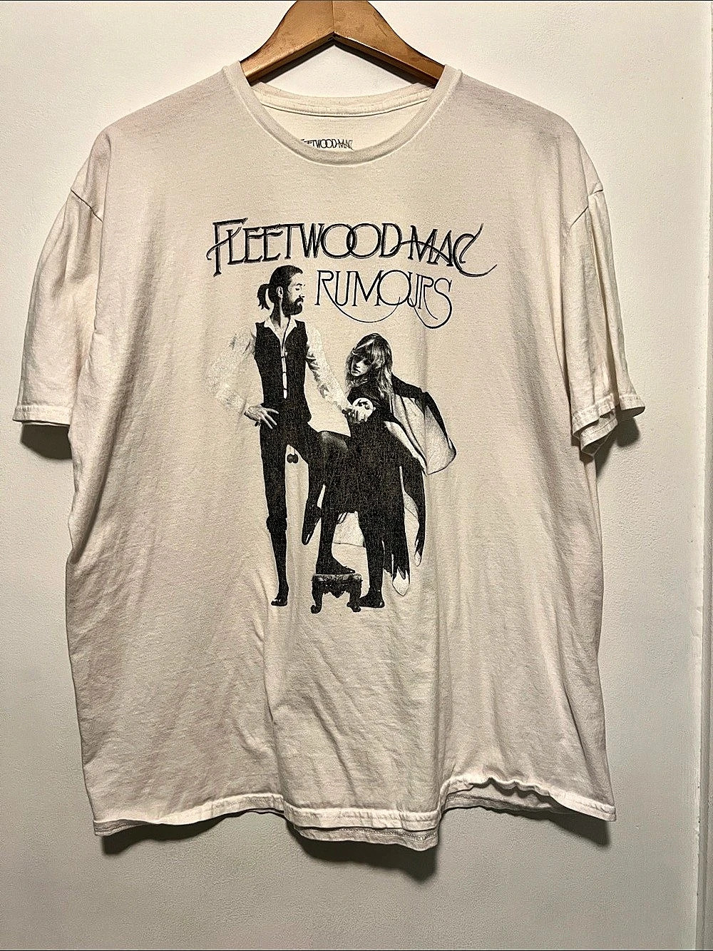 Fleetwood Mac Rumours Album Art T-Shirt White 2XL.